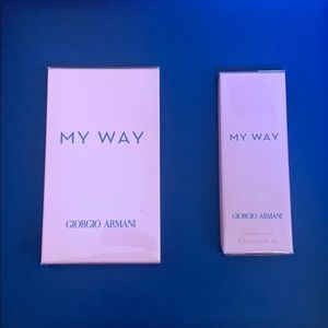 Giorgio Armani 3.4 oz fragrance with travel size.